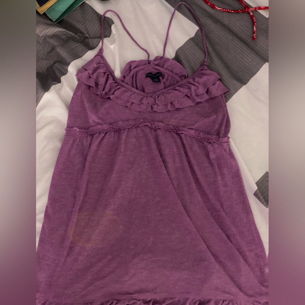 Purple Ruffles Sleeping Tanktop/Shirt